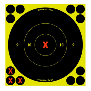 Birchwood Casey 34560 Shoot-N-C Self-Adhesive Paper 6″ X-Bullseye Black 60 Pack