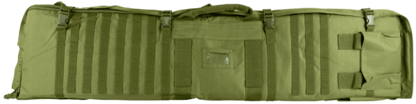 NcStar CVSM2913G VISM Deluxe Rifle Case with MOLLE Webbing ID Window Padding & Green Finish Folds out to 66″ L x 35″ W Shooting Mat 48″ L x 11″ H x 1.75″ D Interior Dimensions