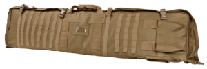 NcStar CVSM2913T VISM Deluxe Rifle Case with MOLLE Webbing ID Window Padding & Tan Finish Folds out to 66″ L x 35″ W Shooting Mat 48″ L x 11″ H x 1.75″ D Interior Dimensions