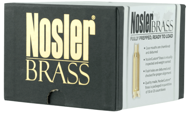 Nosler 10067 Premium Brass Unprimed Cases 22 Nosler Rifle Brass 100 Per Box