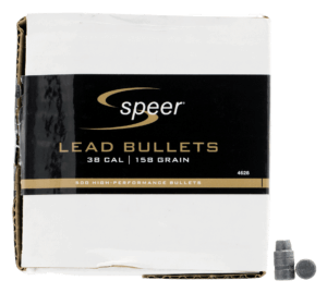 Speer Bullets 4628 Handgun 38 Caliber .358 158 GR Lead Semi-Wadcutter HP 500 Box