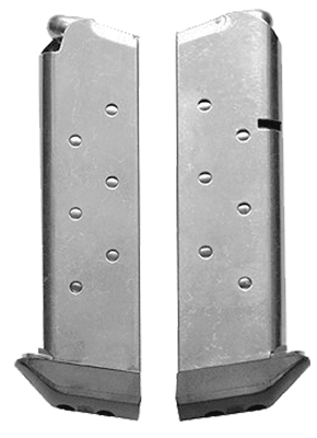 CMC Products 14141 Classic Stainless Steel with Black Base Pad Detachable 8rd 45 ACP for 1911 Government