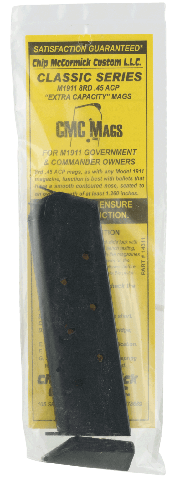 CMC Products 14311 Classic Black Detachable 8rd 45 ACP for 1911 Government Includes Base Pad