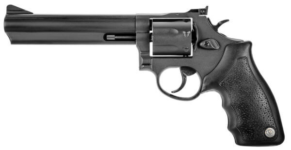 Taurus 2660061 66 Standard Single/Double AS 357 Magnum 6″ 7 rd Black Rubber Grip Black