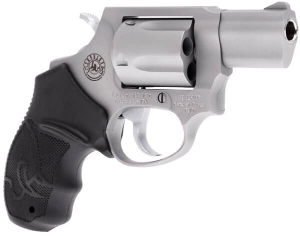 Taurus 2605029 605  38 Special +P or 357 Mag Caliber with 2 Barrel  5rd Capacity Cylinder  Overall Matte Finish Stainless Steel  Finger Grooved Black Rubber Grip & Fixed Sights”