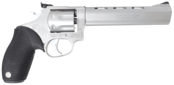 Taurus 2170069 17 Tracker Revolver Single/Double 17 HMR 6.50″ 7 Round Black Ribber Grip Stainless