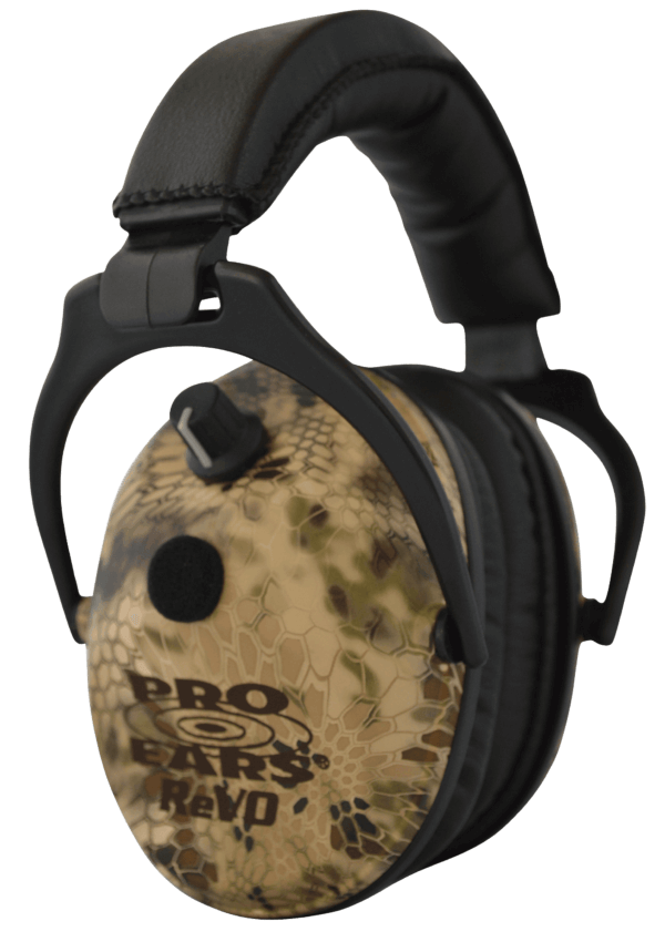 Pro Ears ER300HI ReVO Electronic Muff Polymer 25 dB Over the Head Kryptek Highlander/Black Youth 1 Pair