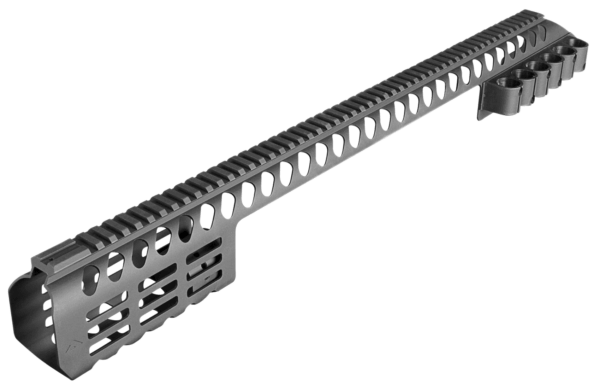 Aim Sports MTMSG870 Modular Rail System 24.90″ M-LOK Style Made of Aluminum with Black Finish & Picatinny Rail for Remington 870 Includes Shell Holder