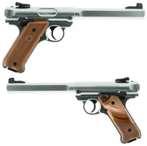 Chiappa Firearms 401101 1911-22 Custom 22 LR 10+1 5″ Blued Serrated Steel Slide w/Picatinny Rail & Beavertail Frame Stippled Walnut Grip