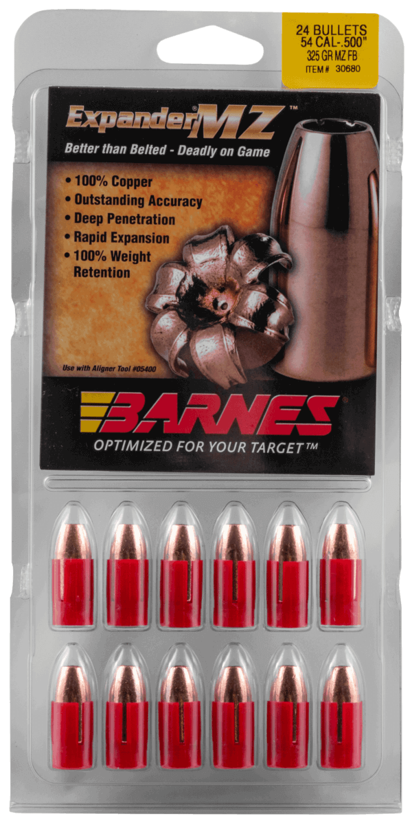 Barnes Bullets 30680 Expander MZ Muzzleloader 54 Cal Expander MZ Hollow Point 325 gr 24