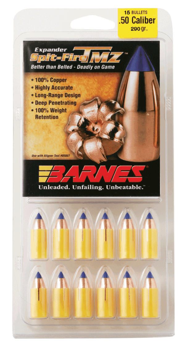 Barnes Bullets 30594 Spit-Fire TMZ Muzzleloader 50 Cal Spit-Fire TMZ 290 gr 15