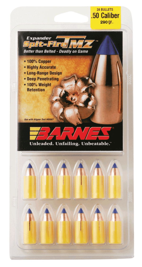 Barnes Bullets 30598 Spit-Fire TMZ Muzzleloader 50 Cal Spit-Fire TMZ 250 gr 24