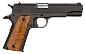 Rock Island 51615 GI Standard FS Single 9mm Luger 5″ 10+1 Wood Grip Black Parkerized