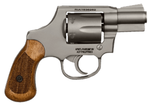Rock Island 51289 Revolver M206 Spurless Single/Double 38 Special 2″ 6 Wood Nickel