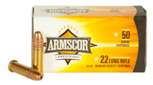 Armscor 50012PH Precision Competition 22 LR 40 gr Standard Velocity Solid Point 50rd Box