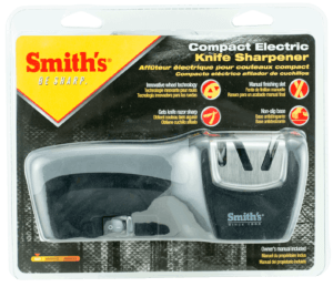 Smiths Products 50005 Electric Sharpener Compact Style with Ceramic Coarse Sharpening Material & Gray Synthetic Handle