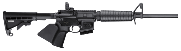 Smith & Wesson 12001 M&P15 Sport II *CA Compliant 223 Rem/5.56 NATO 10+1 16″ Steel Barrel Target Crown Muzzle  Matte Black Receiver  Black Fixed Stock  Paddle Grip