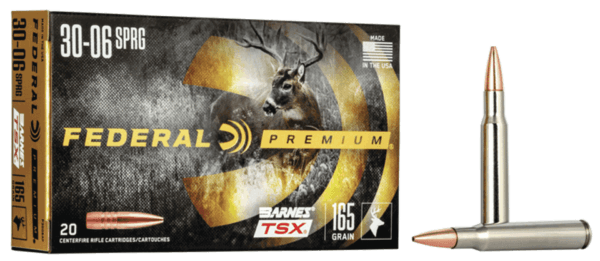 Federal P3006AF Premium 30-06 Springfield 165 gr Barnes Triple-Shock X 20rd Box