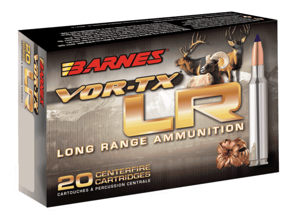 Barnes Bullets 29061 VOR-TX Long Range 338 RUM 250 gr 2910 fps LRX Boat-Tail 20rd Box