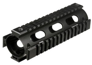 UTG Pro MTU001 Pro Quad Rail Drop-In Handguard Carbine Style made of Aluminum Material with Black Anodized Finish for AR-15