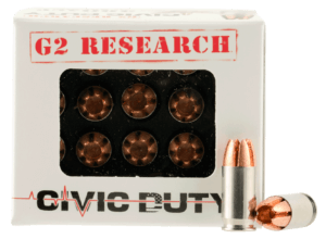 G2 Research CIVIC 380 Civic Duty 380 ACP 64 gr Copper Expansion Projectile 20rd Box