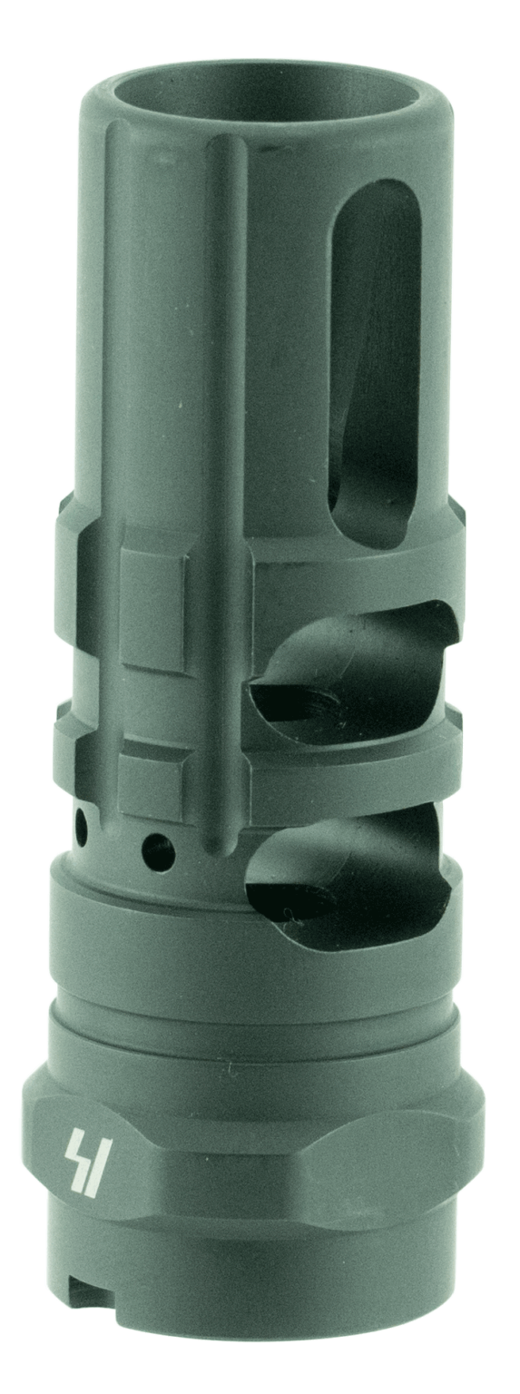 Strike Industries CCCOMP308 Cookie Cutter Comp Black Matte Steel with 5/8-24 tpi Threads  1.57″ OAL & 0.26″ Inside/2.14″ Outside Diameter for 308 Win  7.62x51mm NATO AR-Platform”
