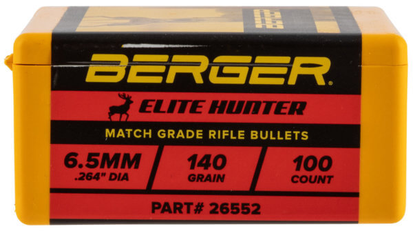 Berger Bullets 26552 Elite Hunter 6.5mm 140 gr 100 Elite Hunter