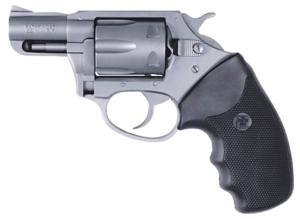 Charter Arms 72224 Pathfinder Revolver Single/Double 22 Long Rifle (LR) 2″ 6 Rd Black Rubber Grip Stainless