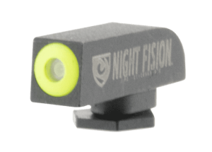 Night Fision GLK000001YGX Tritium Night Sights For Glock Black | Green Tritium Yellow Ring Front Sight