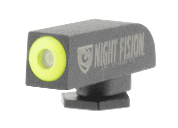 Night Fision GLK000001YGX Tritium Night Sights For Glock Black | Green Tritium Yellow Ring Front Sight