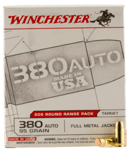 Winchester Ammo USA380W USA 380 ACP 95 gr Full Metal Jacket (FMJ) 200rd Box