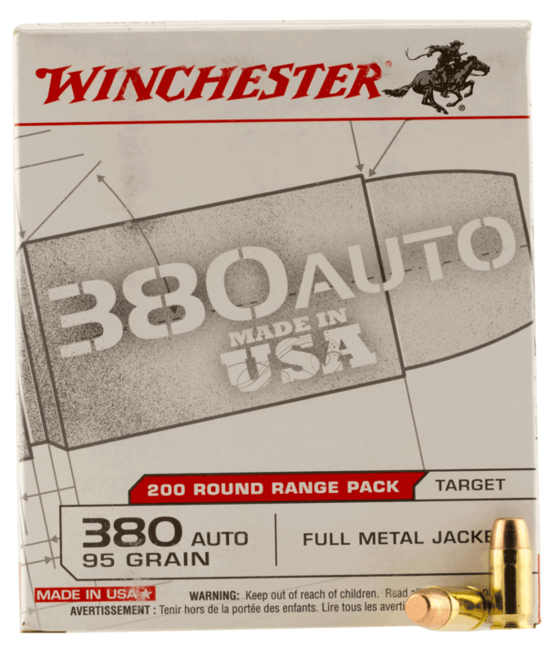Winchester Ammo W9MMLF Super Clean Target 9mm Luger 90 gr Lead Free Full Metal Jacket 50rd Box