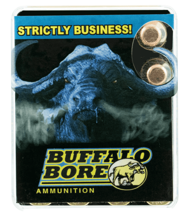 Buffalo Bore Ammunition 35C20 Personal Defense Strictly Business 460 Rowland 230 gr Full Metal Jacket Flat Nose (FMJFN) 20rd Box