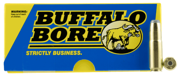 Buffalo Bore Ammunition 47D20 Hunting & Sniping Strictly Business 458 SOCOM 400 gr Semi Jacketed Flat Point 20rd Box