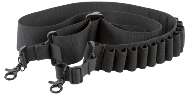 Aim Sports DSBS1 Deluxe made of Black Nylon Webbing with Bandolier Design for Shotguns Holds up to 14 Shells