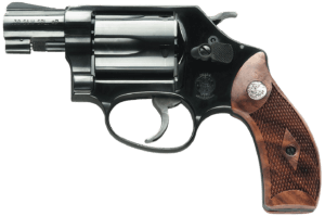 Smith & Wesson 150184 Model 36 Classic 38 S&W Spl +P 5 Shot 1.88″ Barrel  Overall Blued Carbon Steel Finish  Small J-Frame  Integral Front Sight  Wood Grip