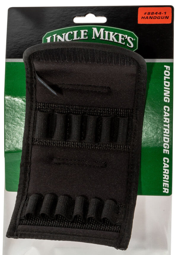 Nylon Black 12 Rounds 88441 Uncle Mike's Folding Handgun Cartridge Carrier 