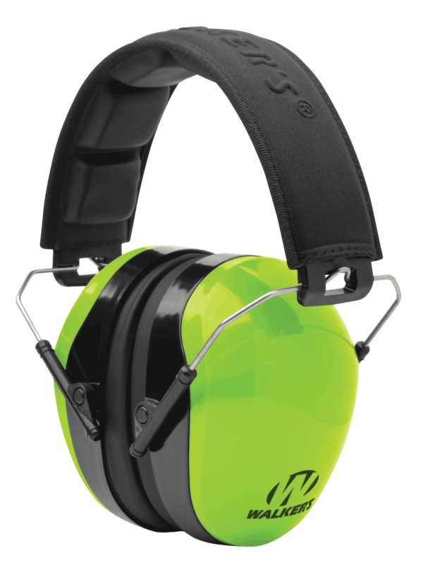 Walker’s GWPDCPMHVG Advanced Protection Passive Muff Polymer 26 dB Over the Head Lime Green/Black Adult
