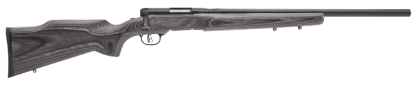 Savage Arms 96970 B.MAG 17 WSM Caliber with 8+1 Capacity 22″ Heavy Barrel Matte Black Metal Finish & Varmint Beavertail Gray Laminate Stock Right Hand (Full Size)