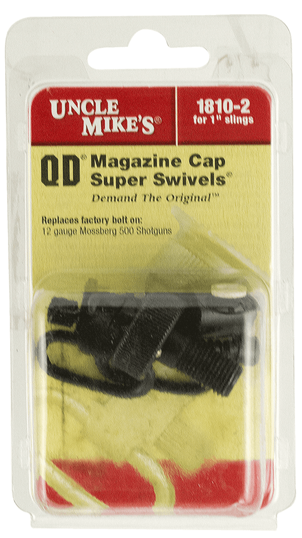 Uncle Mike’s 10112 Super Swivel made of Steel with Blued Finish 1″ Loop Size & Quick Detach 100 Push Button Style for Rifles or Shotguns
