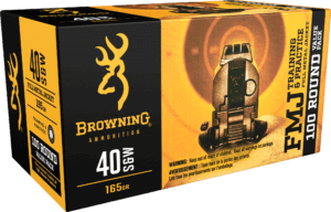 Browning Ammo B191800404 Training & Practice 40 S&W 165 gr Full Metal Jacket (FMJ) 100rd Box (Value Pack)