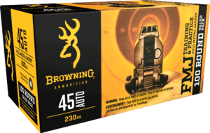 Browning Ammo B191800454 BPT Performance Target 45 ACP 230 gr Full Metal Jacket (FMJ) 100rd Box