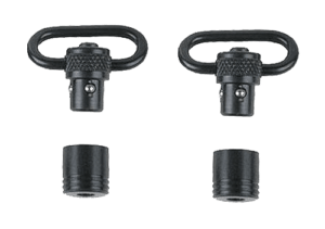 Uncle Mike’s 18102 Mag Cap Swivel Set made of Steel with Blued Finish 1″ Loop Size & Quick Detach Style for 12 Gauge Mossberg 500 Includes Two Super Swivels