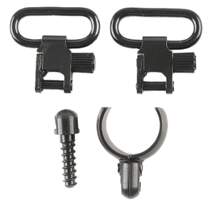Uncle Mike’s 18112 Mag Cap Swivel Set made of Steel with Blued Finish 1″ Loop Size & Quick Detach Style for Mossberg 590 835 Includes Two Super Swivels