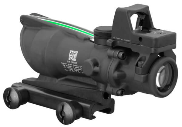 Trijicon 100552 ACOG Combo 4x 32mm Obj 36.80 ft @ 100 yds FOV Matte Black Finish Dual Illuminated Green Crosshair 223 Ballistic RMR Type 2 3.25 MOA