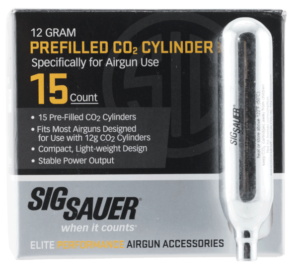 Sig Sauer Airguns AC1215 CO2 Cylinders 12 gram 15 Per Pack