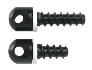 Uncle Mike’s 25200 Magnum Band 115 RGS Screw Set made of Blued Steel Includes 1/2″ Forend Base 3/4″ Rear Base Screws & White Spacers for Wood Stock Bolt Action Rifles