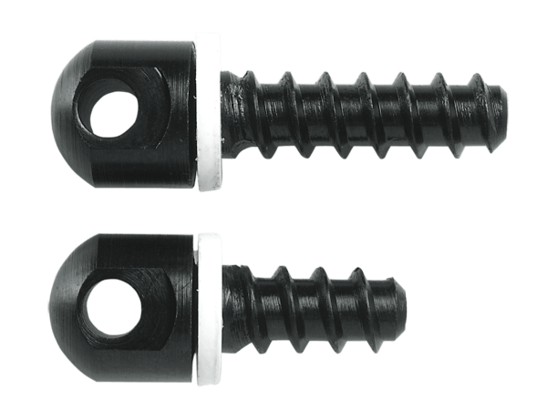 Uncle Mike’s 25200 Magnum Band 115 RGS Screw Set made of Blued Steel Includes 1/2″ Forend Base 3/4″ Rear Base Screws & White Spacers for Wood Stock Bolt Action Rifles