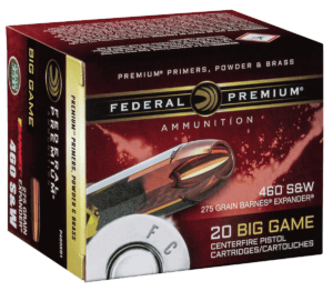 Federal P460XB1 Premium 460 S&W Mag 275 gr Barnes Expander BRX 20rd Box