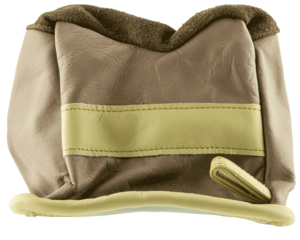 BenchMaster BMALBBME Bench Bag Medium Empty Tan Leather Front Bag 6.80 oz